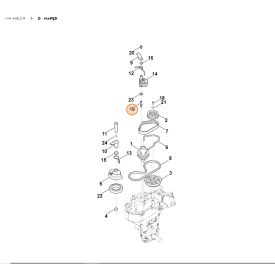 STIHL Glebogryzarka MH445.0 Śruba 6241 716 0405